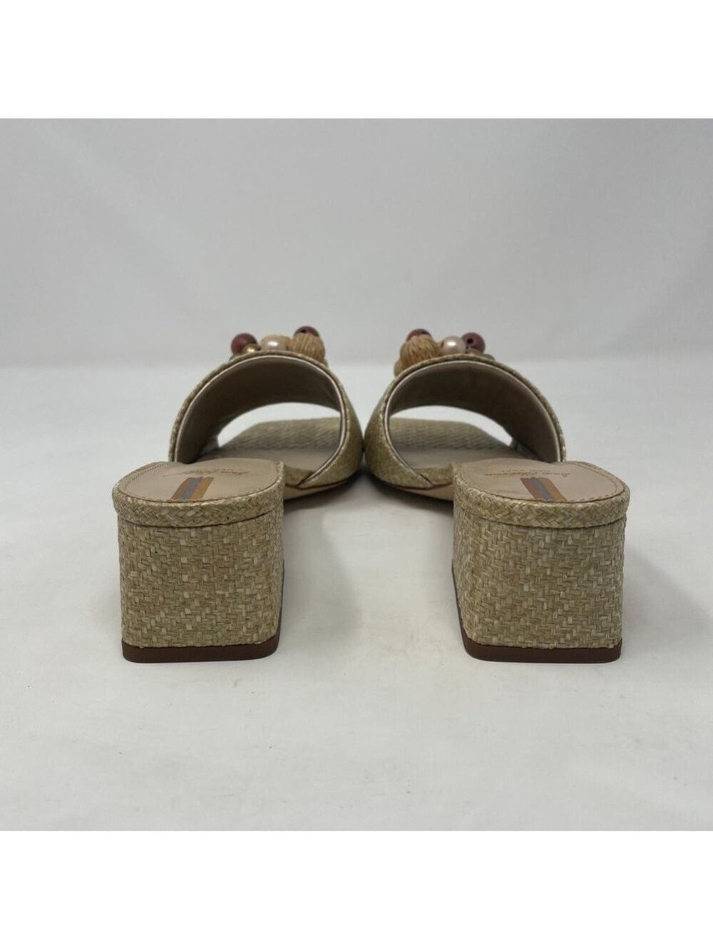 Sam Edelman Weston Eggshell Weave Block Heel Slide Sandal - NWT - Picture 9 of 12